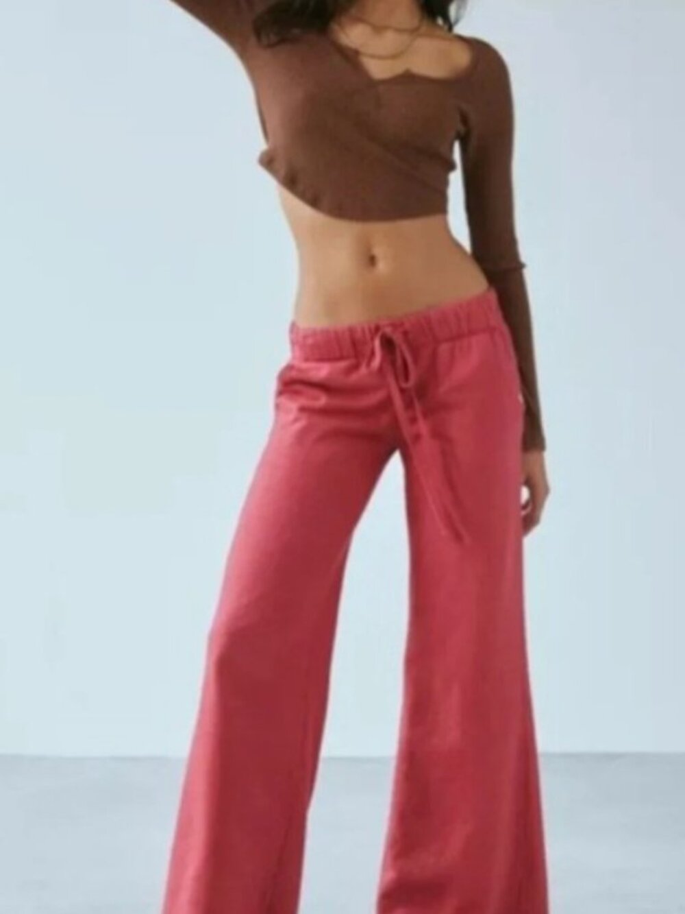 (UO-119)  Urban Outfitters Out From Under Lived In Knit Flare Sweatpants